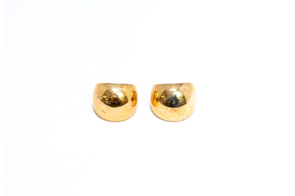 Simple Gold Wide Hoop Earrings - South Asian Jewelry
