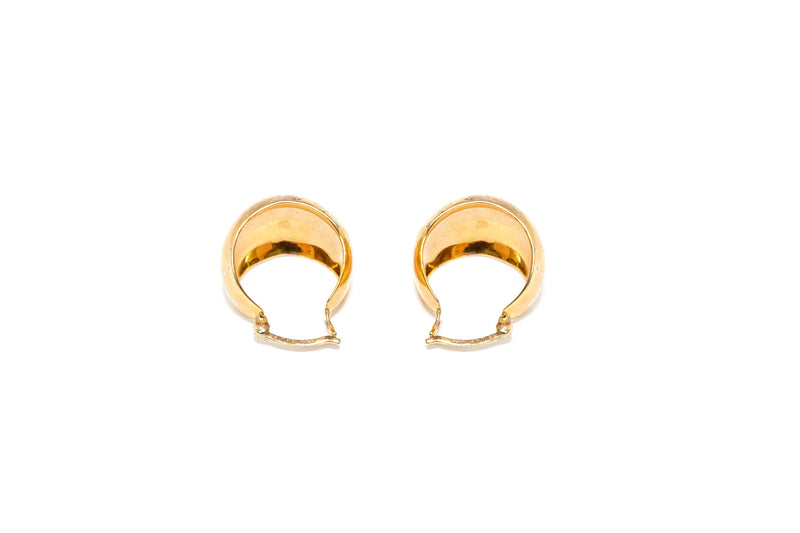 Simple Gold Wide Hoop Earrings - South Asian Jewelry